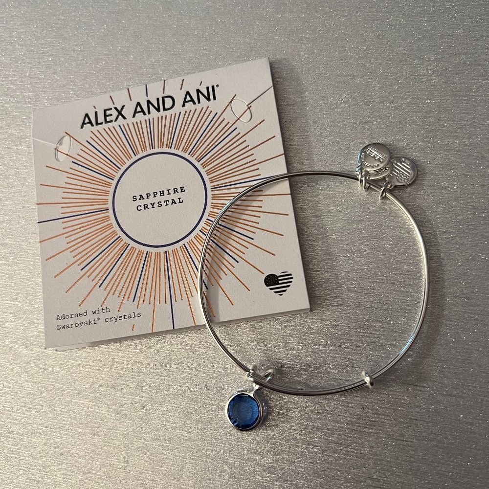 Alex and Ani - September Birthstone - Blue Sapphire Crystal - Bracelet